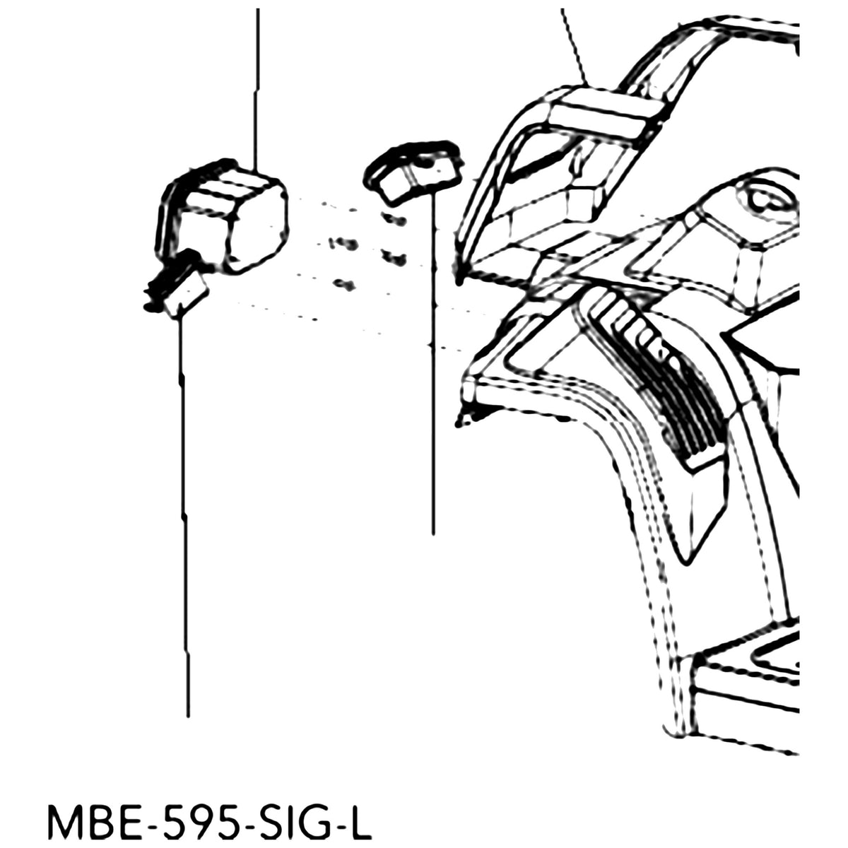 Golden Technologies MBE-595-SIG-L Left Turn Signal For GR595 parts diagram