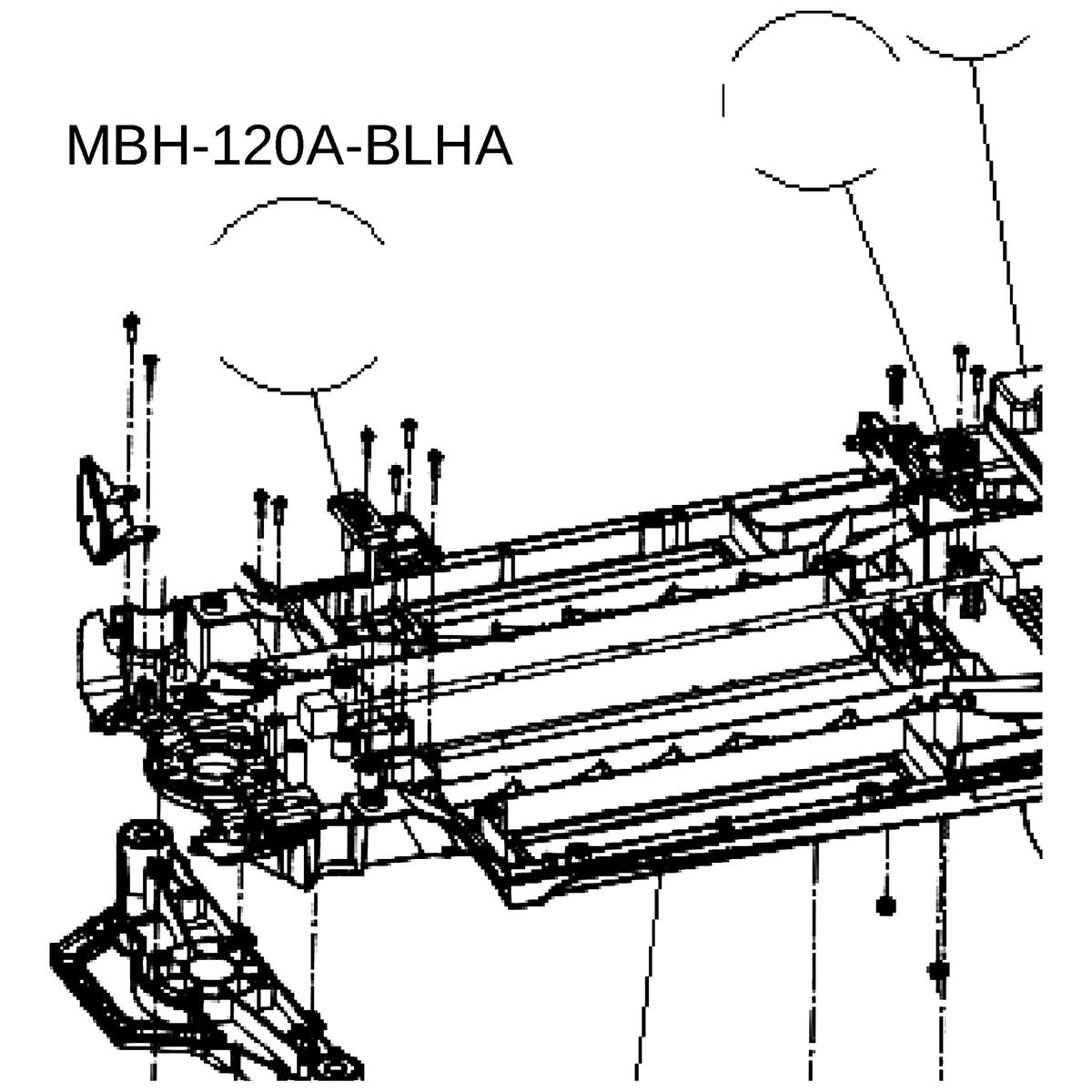 Golden Technologies MBH-120A-BLHA Battery Lach Handle Assembly With Hardware parts diagram
