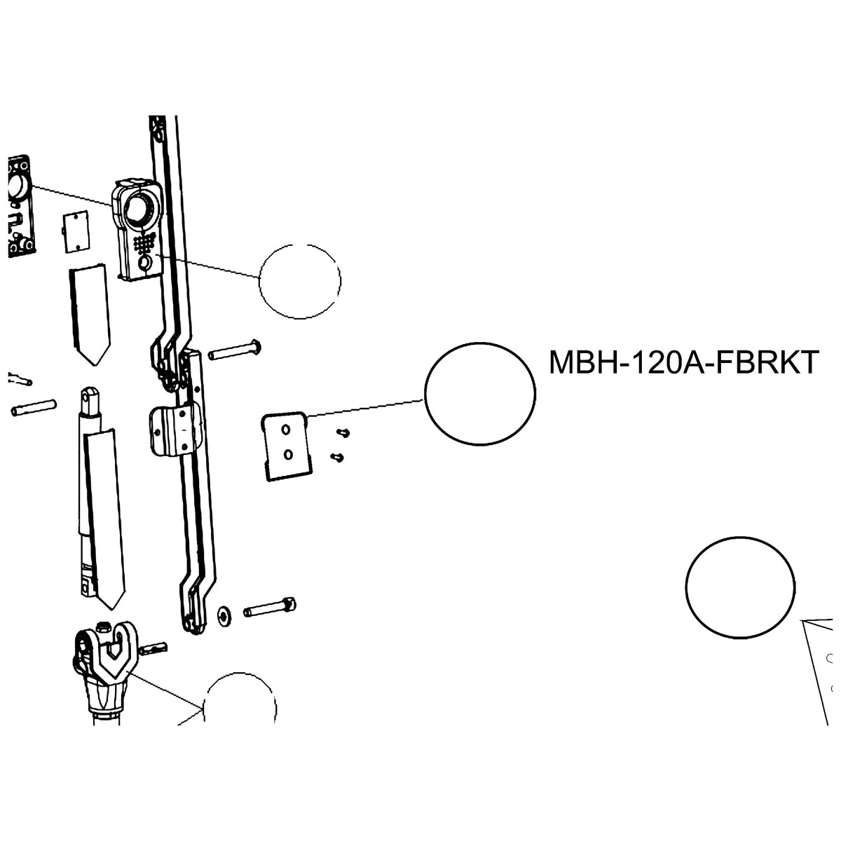 Golden Technologies MBH-120A-FBRKT Bracket For Front Basket W/Hardware parts diagram