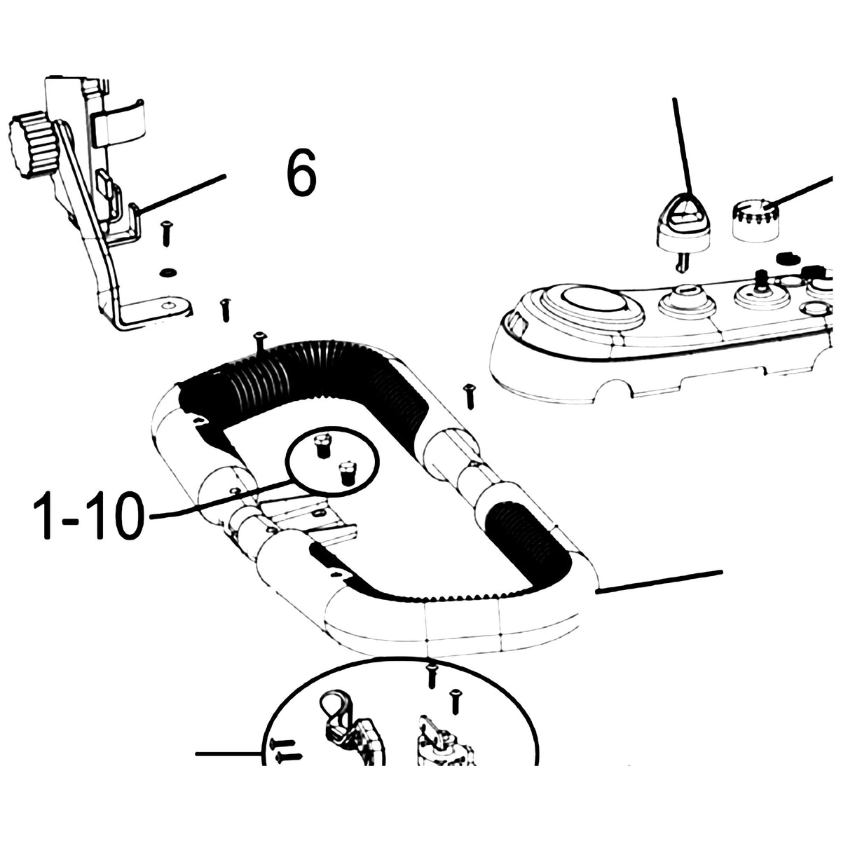 Golden Technologies MBH-121A-TG Tiller Grommet Set Of 3 parts diagram
