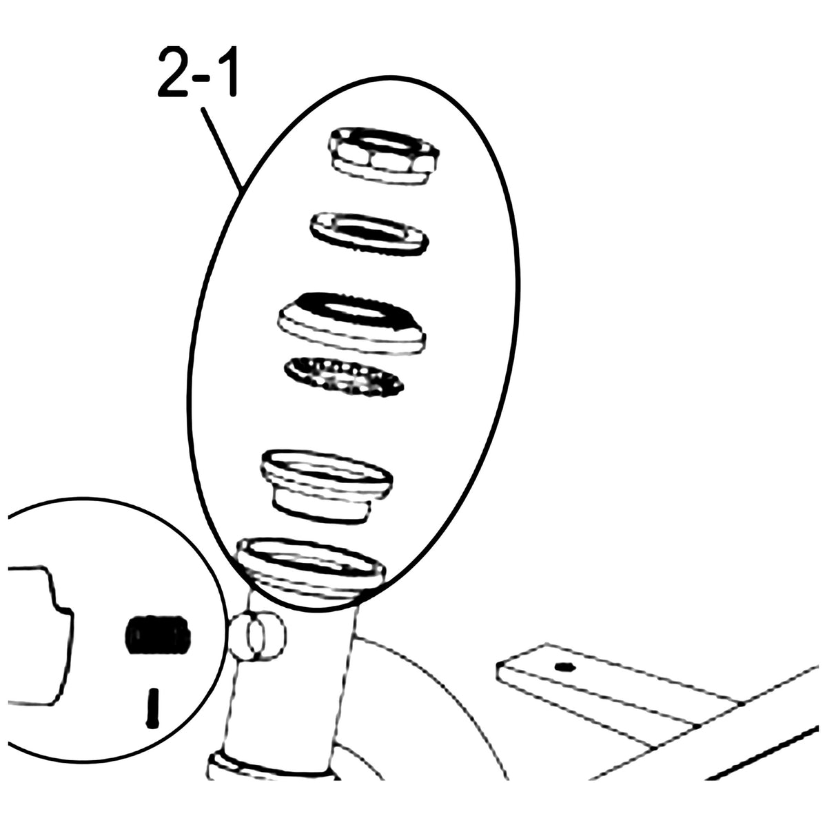 Golden Technologies MBH-121A-THA Tiller Headset Assembly With Bearings parts diagram