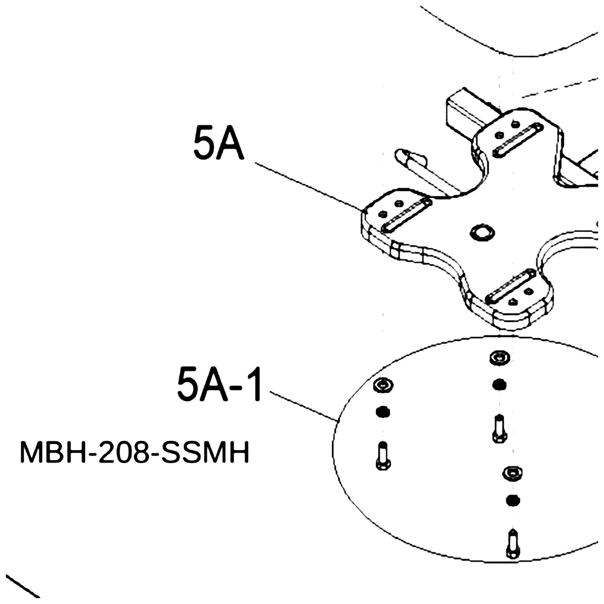 Golden Technologies MBH-208-SSMH Seat Swivel Mounting Hardware Set Of 4 Bolts, 4 Lock Washers, And 4 Flat Washers parts diagram