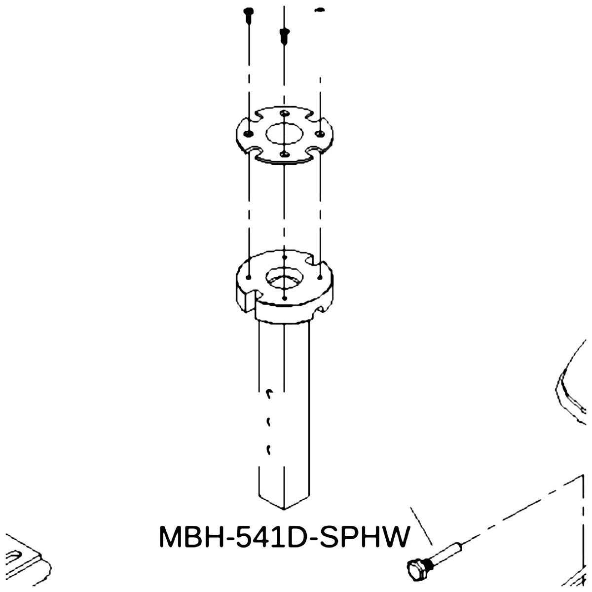 Golden Technologies MBH-541D-SPHW Hardware Seat Post parts diagram