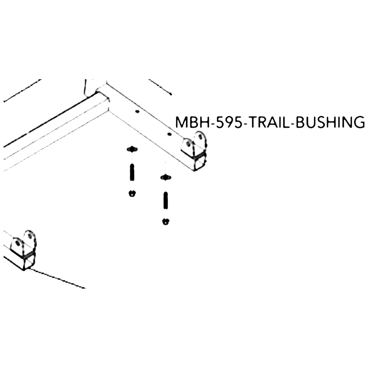 Golden Technologies MBH-595-TRAIL-BUSHING Trail Arm Bushing Set Of 4 For GR595 parts diagram