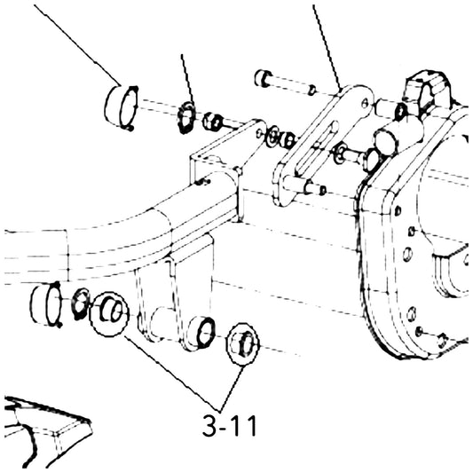 Golden Technologies MBH-605A-CARM-BUSH Caster Arm Bushing Set For GP605A ( Set Of 4) parts diagram