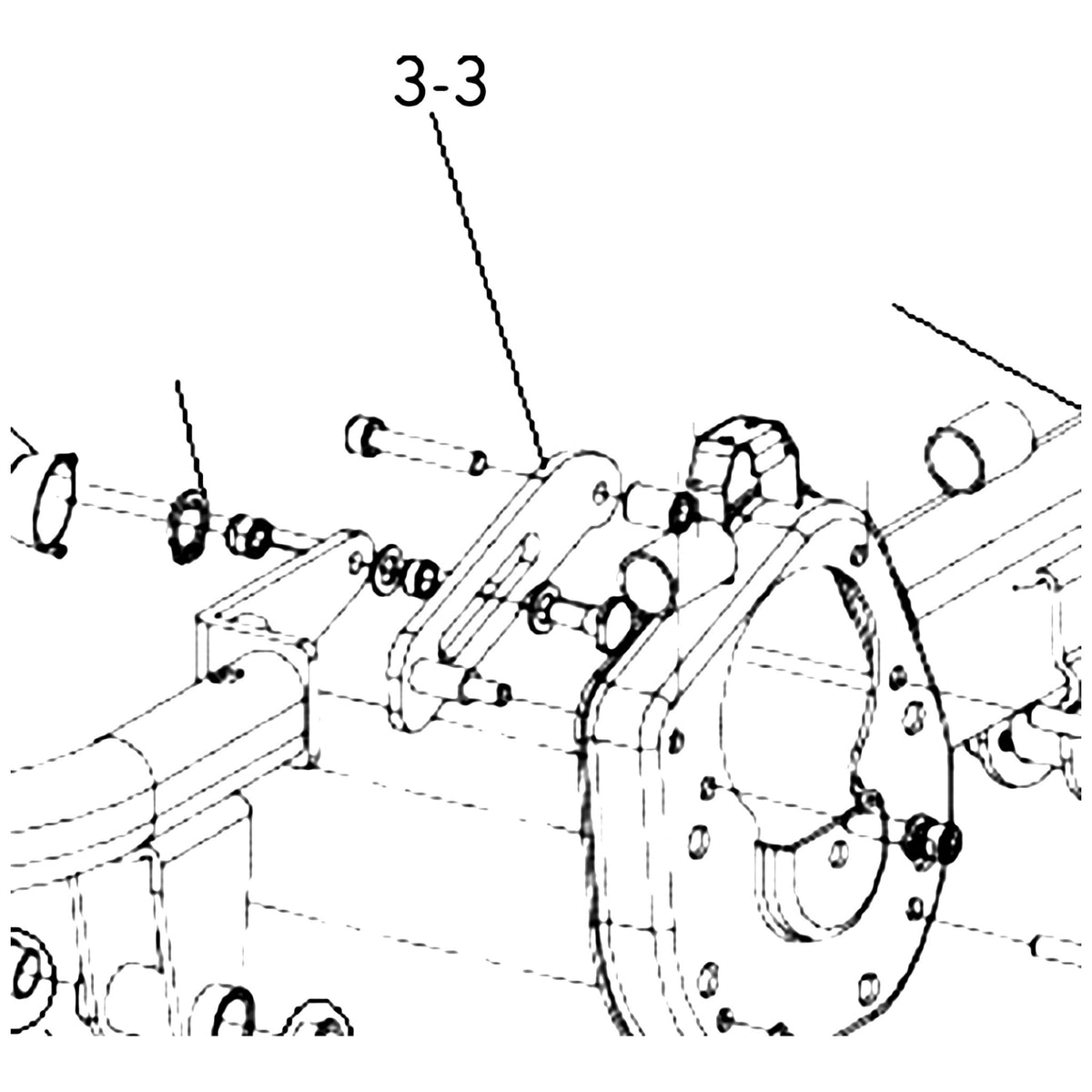 Golden Technologies MBH-605D-PLATERC Plate Right Connector Front To Rear Caster GP605 With Hardware parts diagram