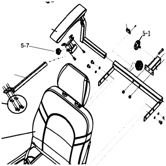 Golden Technologies MBH-605M-RBK-S Receiver Bracket With Knob For Shark Joystick parts diagram