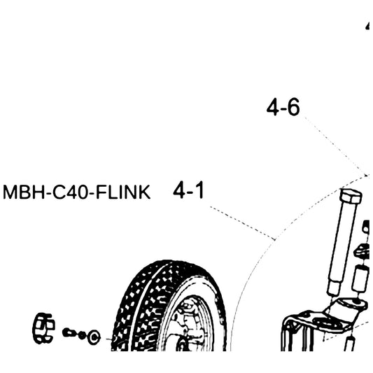 Golden Technologies MBH-C40-FLINK Linkage, Front GC440A/C With Bolt parts diagram