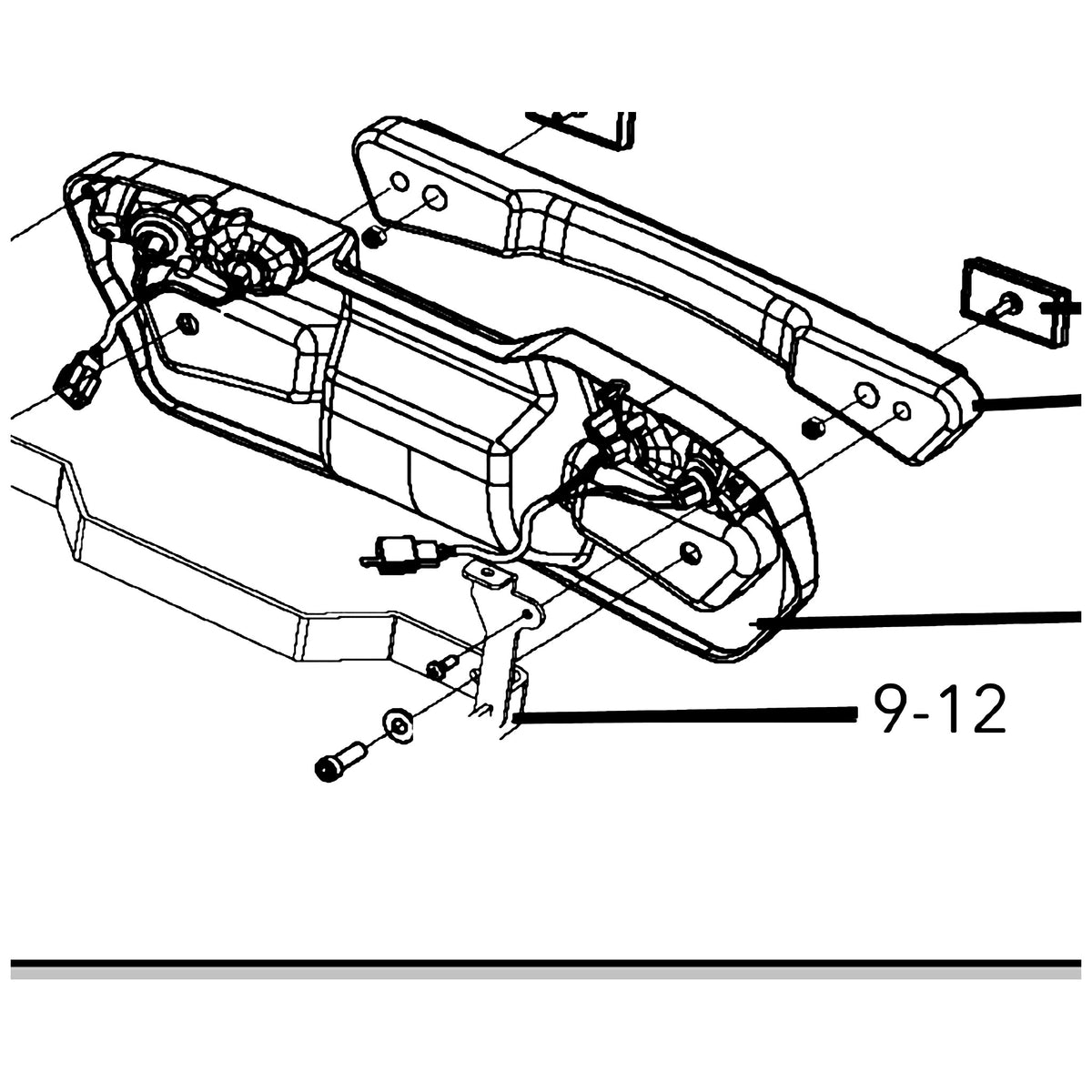 Golden Technologies MBH-C40-SHRD-MB Rear Shroud Mounting Bracket parts diagram