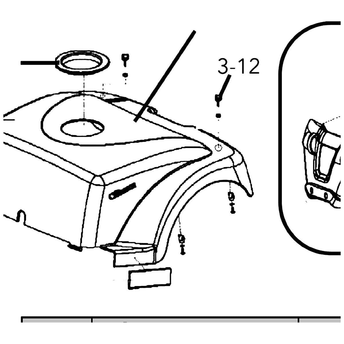 Golden Technologies MBH-C40-TSCREW Thumb Screw For Companion Rear Shroud parts diagram