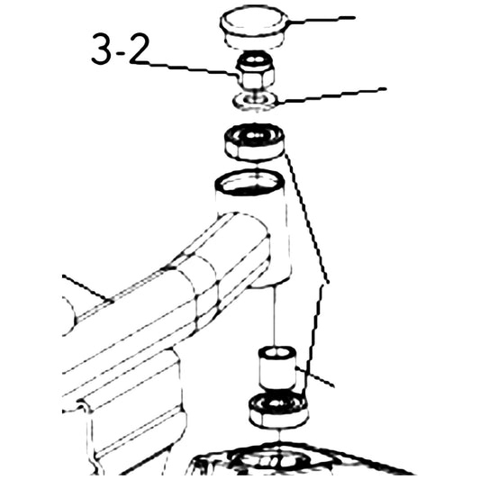 Golden Technologies MBH-COFFMHW Hardware, Front Fork Mounting For Compass GP600M parts diagram