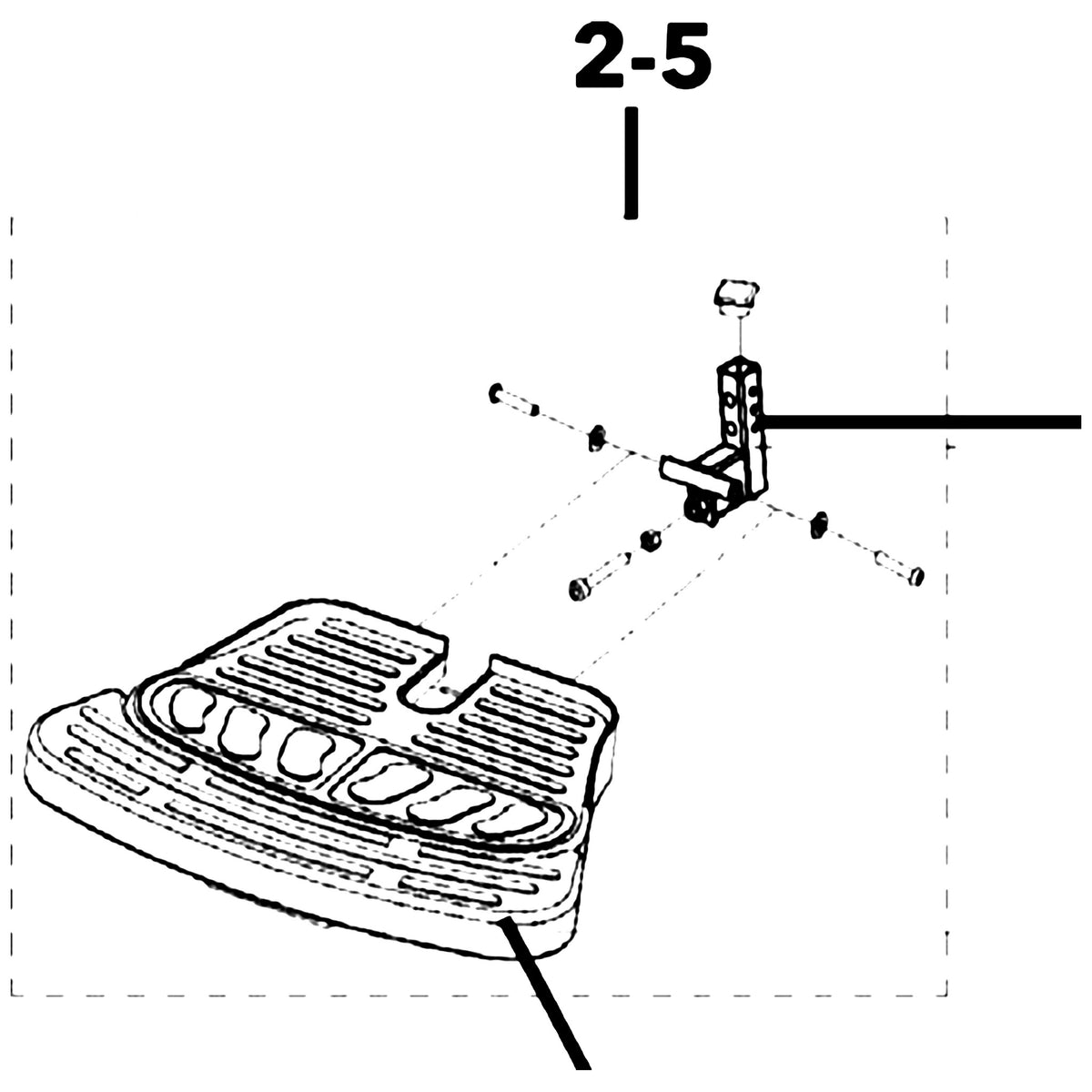Golden Technologies MBH-COFOOTPL Footplate, For Compass GP600/GP620 And Alante GP201 (newer Units) parts diagram