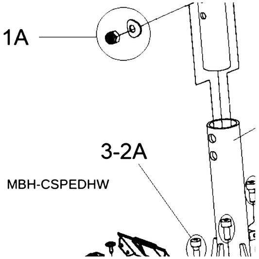 Golden Technologies MBH-CSPEDHW Hardware, Seat Pedestal Mounting For Companion parts diagram
