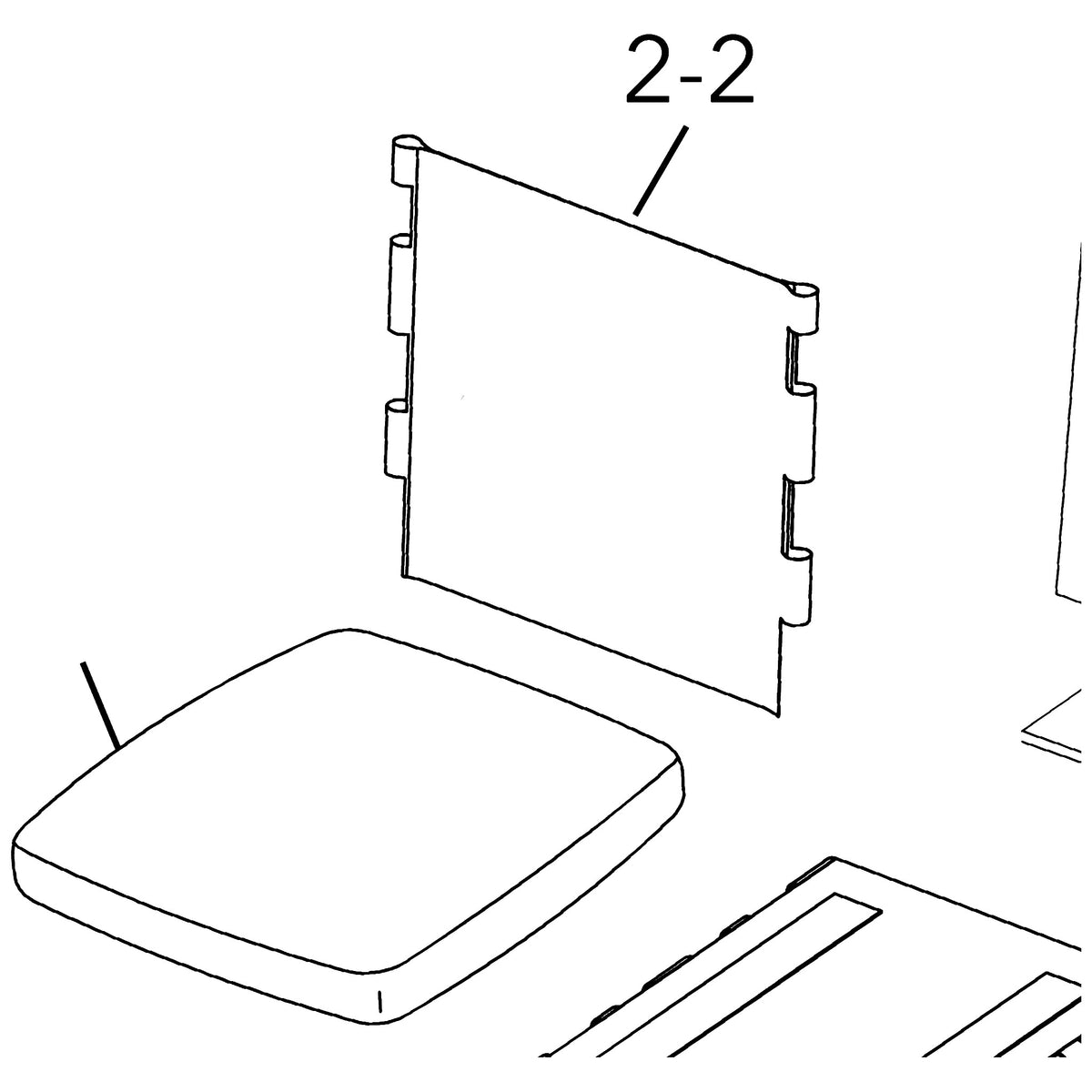 Golden Technologies MBS-0002 Seat Component, Back Support parts diagram