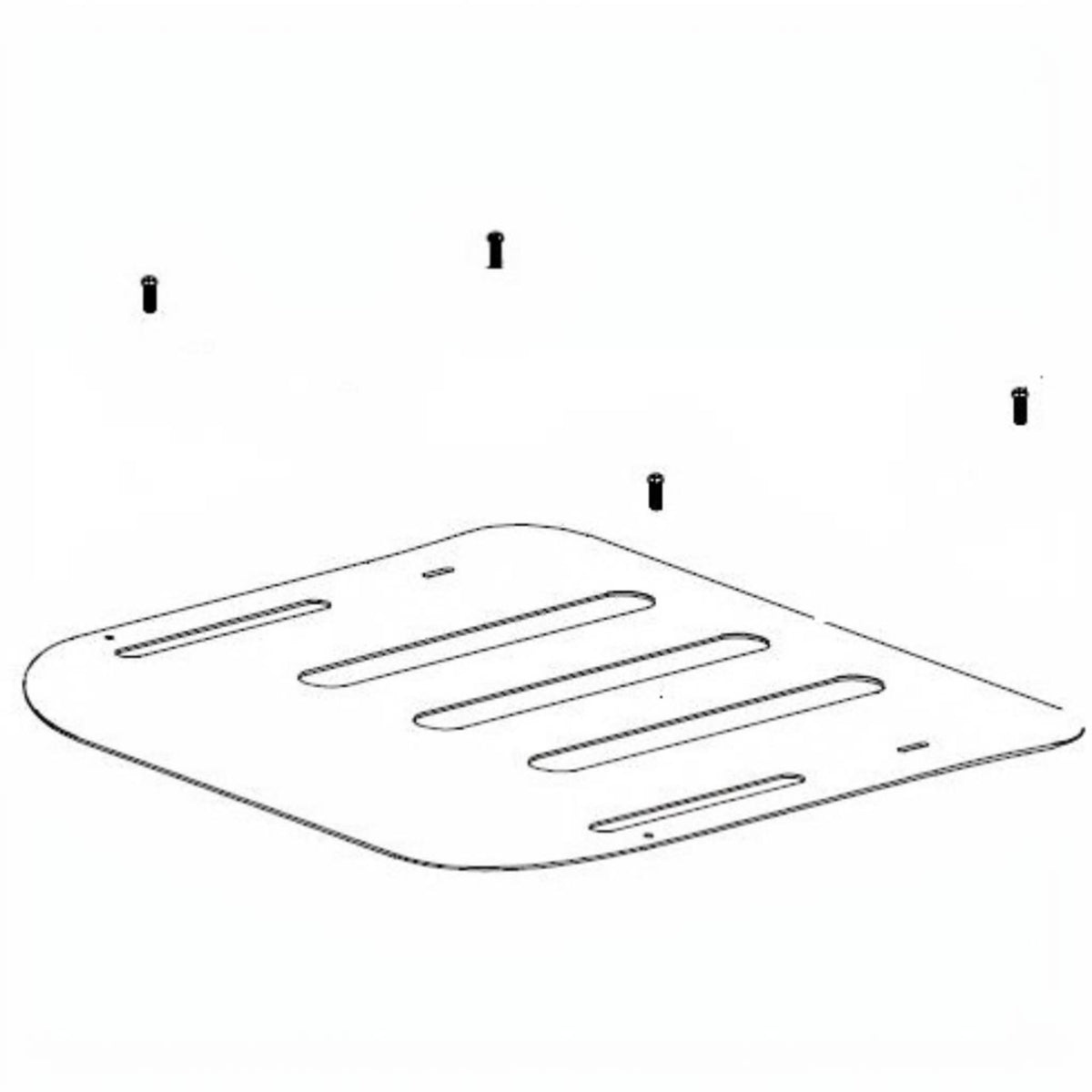 Golden Technologies Cricket Seat Cushion Plate & Hardware (MBS-0013)