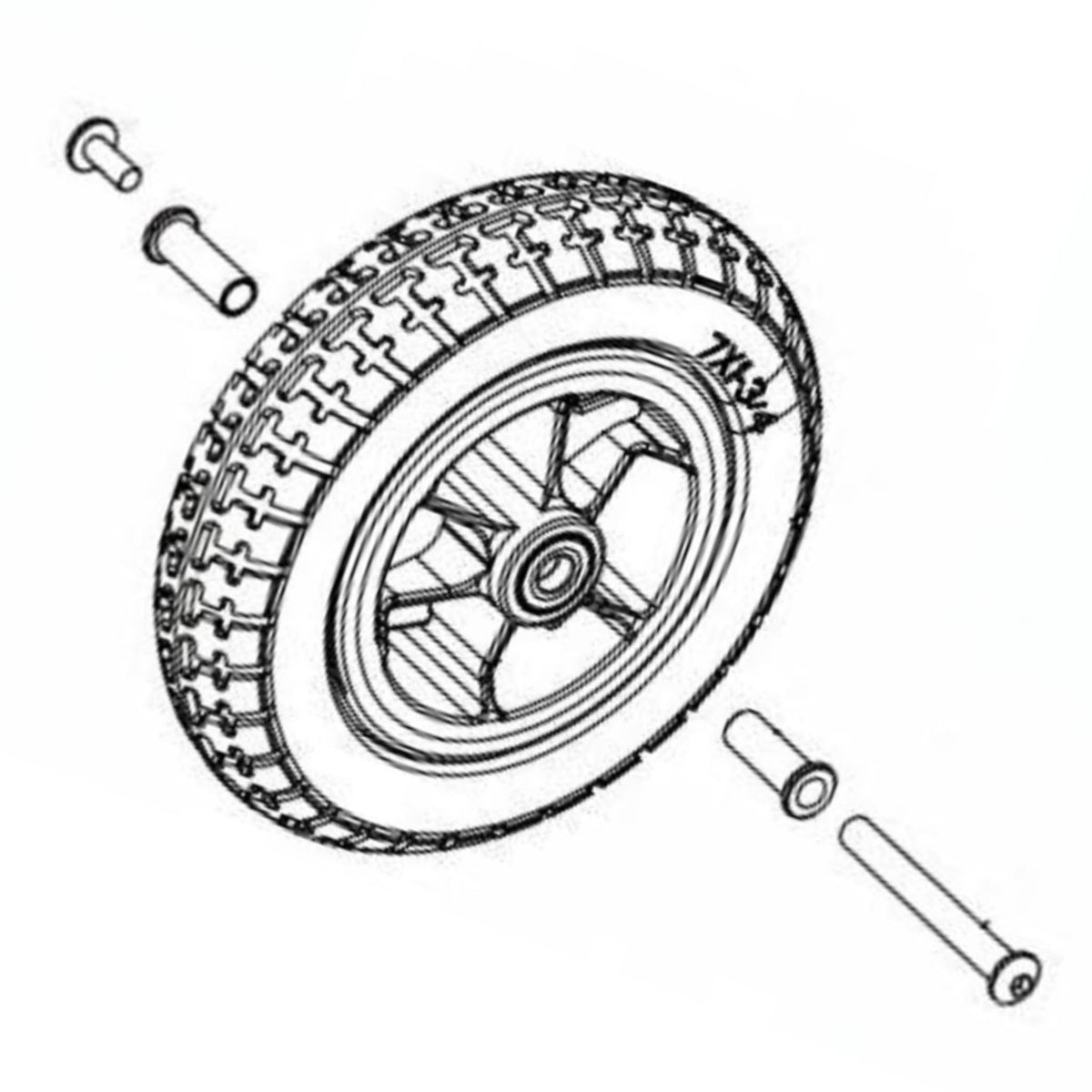 Golden Technologies Cricket Front Caster Wheel Assembly (MBW-0007)