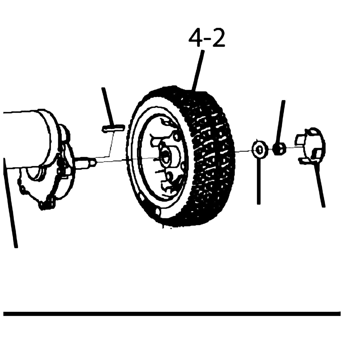Golden Technologies MBW-162D-MAG-AL Mag AL Wheel Assembly parts diagram