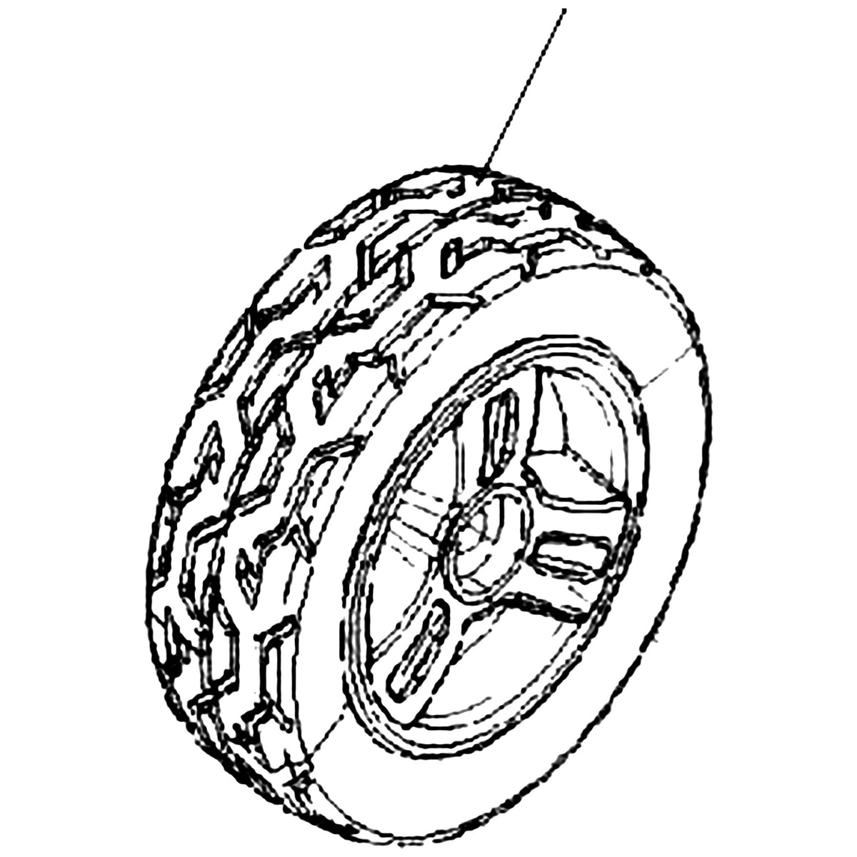 Golden Technologies MBW-208-DW Drive Wheel parts diagram