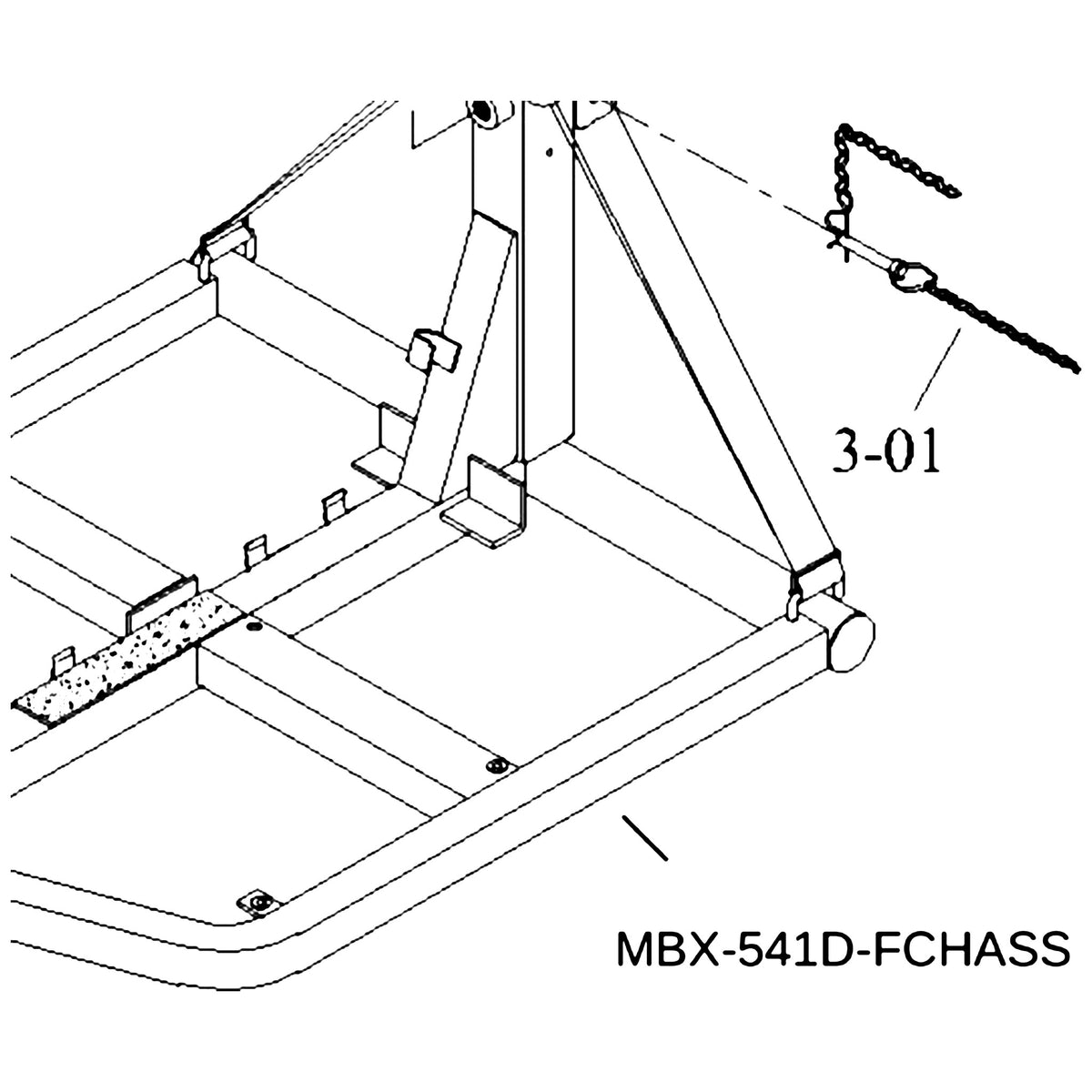 Golden Technologies MBX-541D-FCHASS Frame Front parts diagram