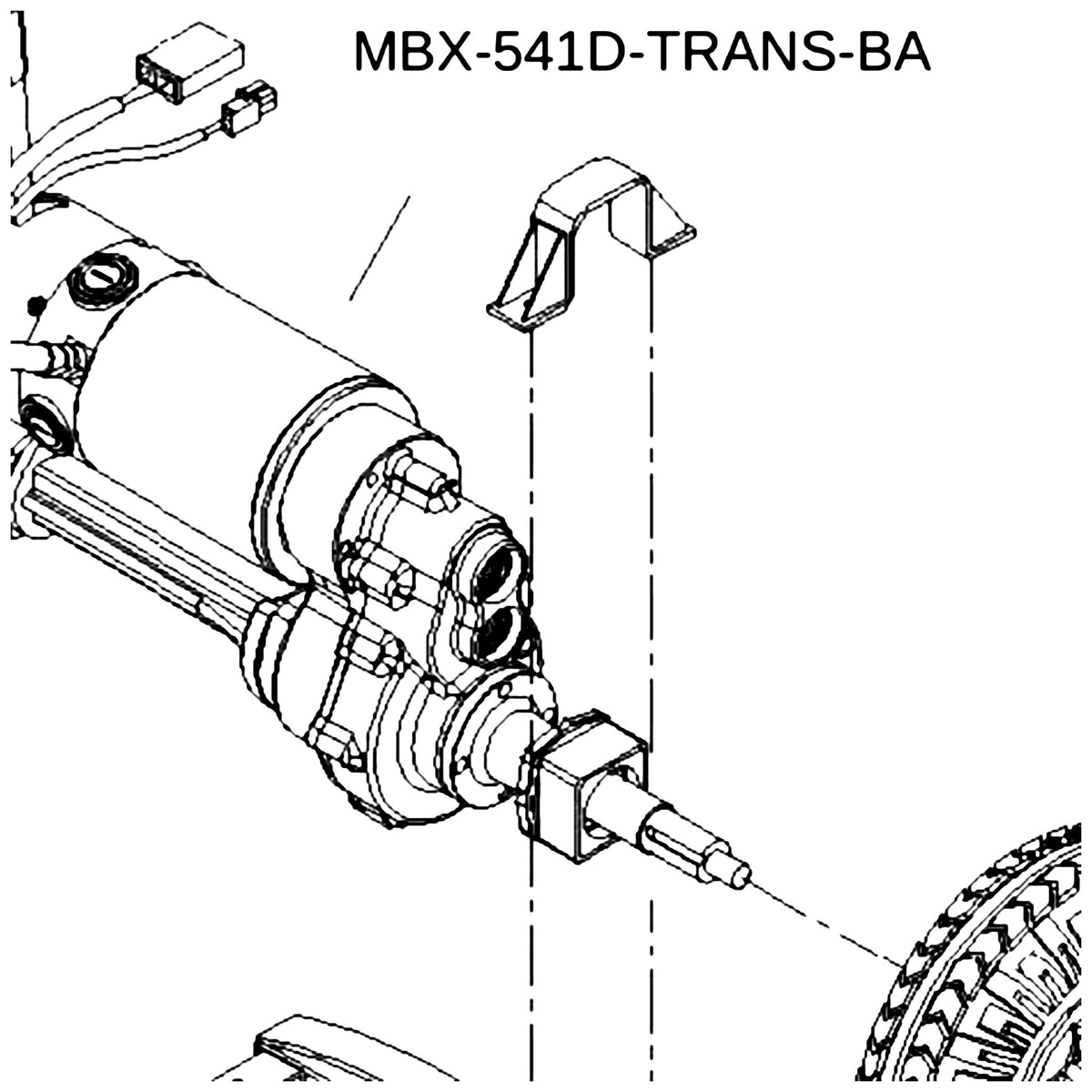 Golden Technologies MBX-541D-TRANS-BA Transaxle Complete 750W parts diagram