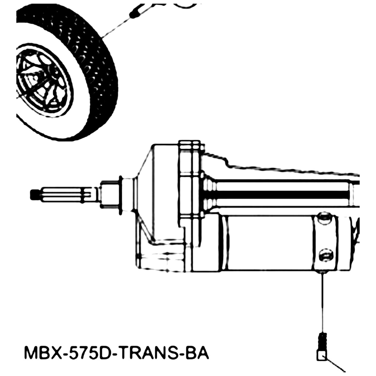 Golden Technologies MBX-575D-TRANS-BA Transaxle Complete parts diagram