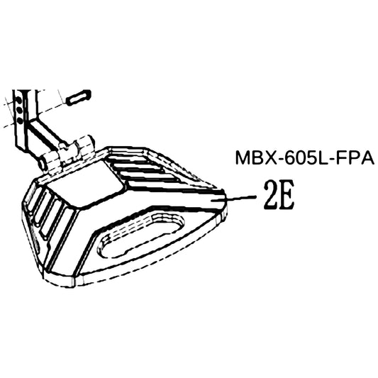 Golden Technologies MBX-605L-FPA Footplate Assembly GP605L parts diagram