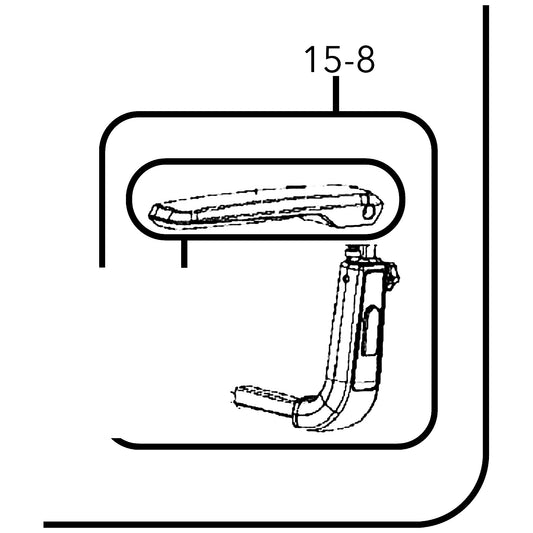 Golden Technologies MBX-SME-AAL Arm Rest Assembly Left W/ Pad parts diagram