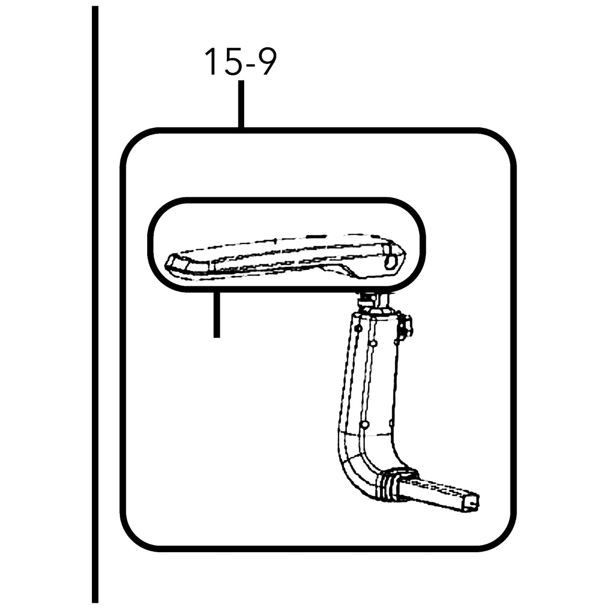 Golden Technologies MBX-SME-AAR Arm Rest Assembly Right W/ Pad parts diagram