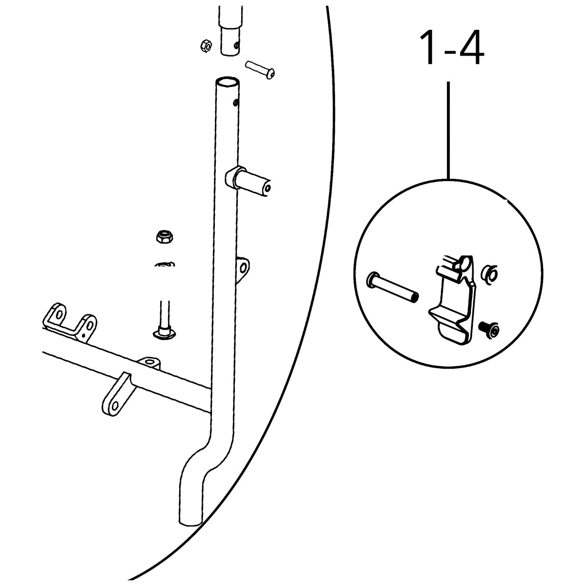 Golden Technologies MFA-0004 Frame Component, Latch parts diagram