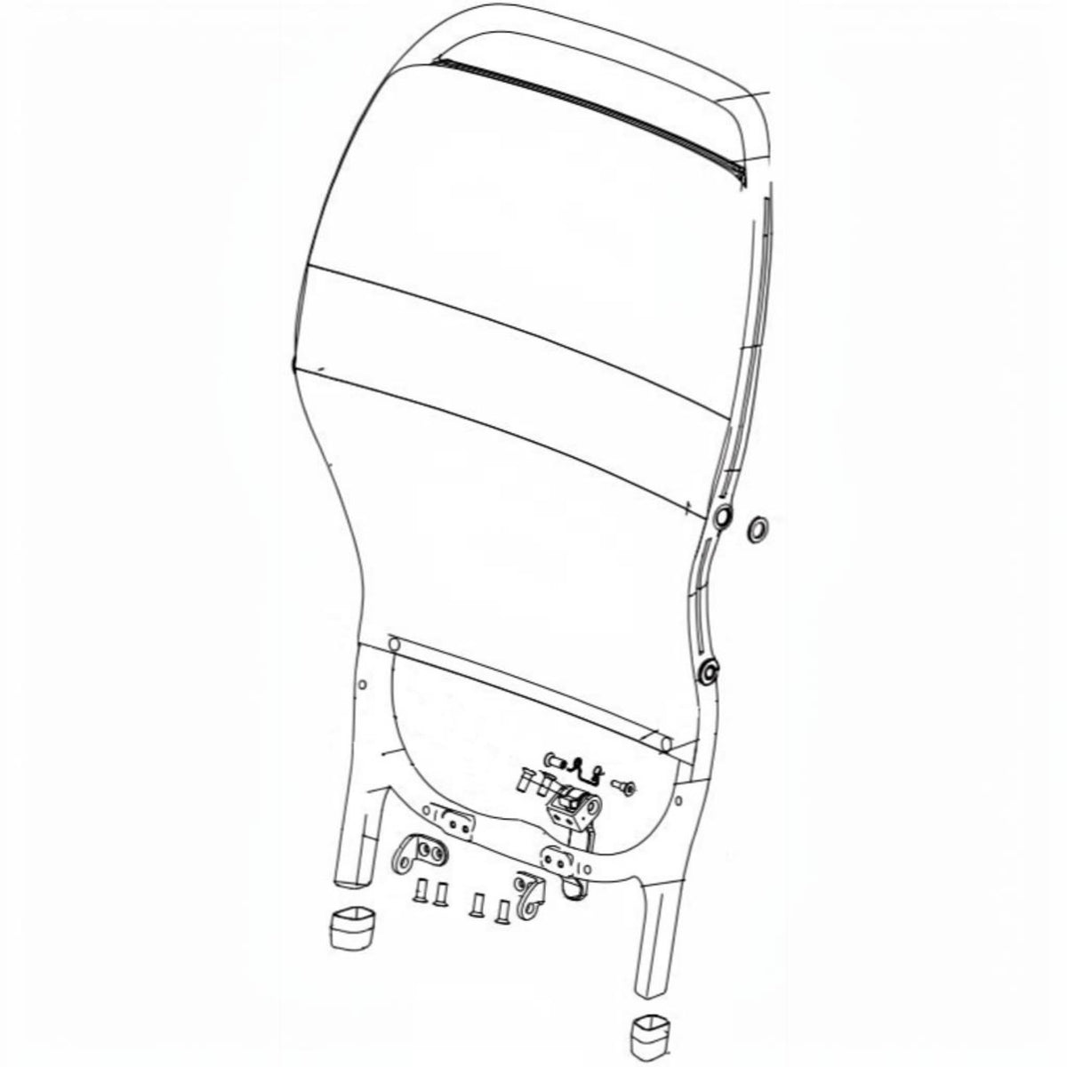 Golden Technologies Cricket Mesh Seat Back Frame Assembly (MFA-0042)