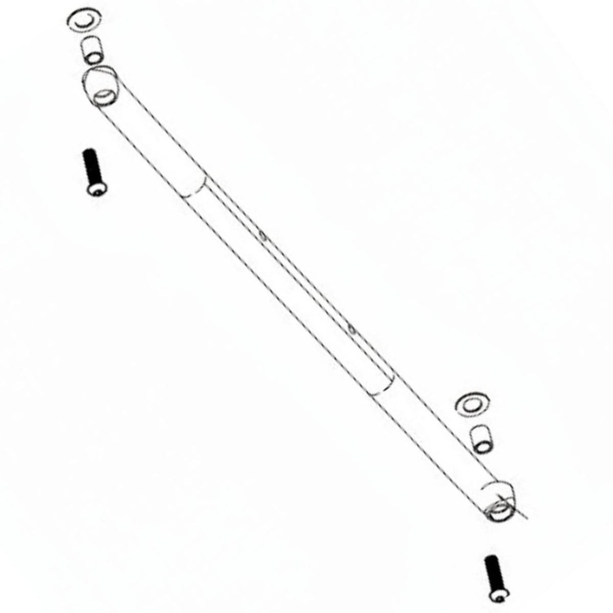 Golden Technologies Cricket Left Underside Frame Tube & Hardware (MFA-0046)