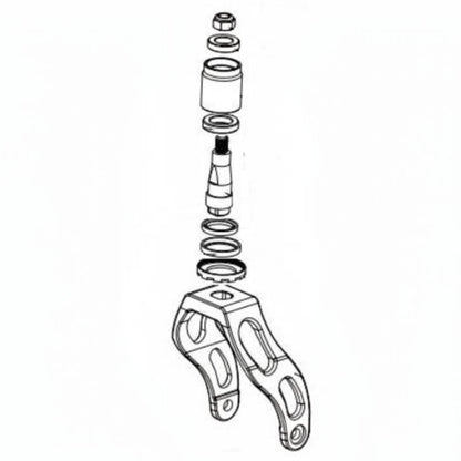 Golden Technologies Cricket Caster Wheel Mounting Fork & Hardware (MFA-0052)