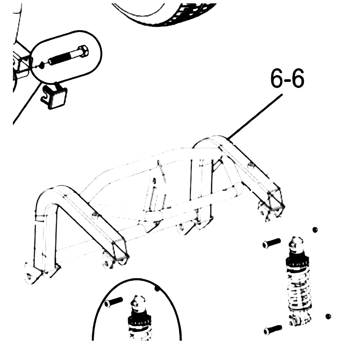 Golden Technologies MFA-0068 Frame, Rear Frame, GB121-SHZ & GB124-SHZ parts diagram