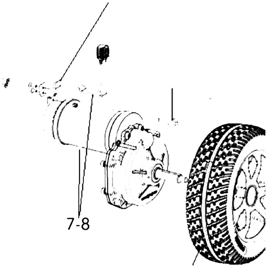 Golden Technologies RA03E102 Motor, Left Assembly With Gearbox And Brake For Compass Sport GP605 parts diagram