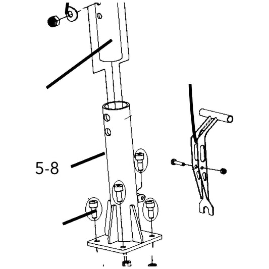 Golden Technologies SE06A106 Pedestal, Seat For Companion GC240/340/440 parts diagram