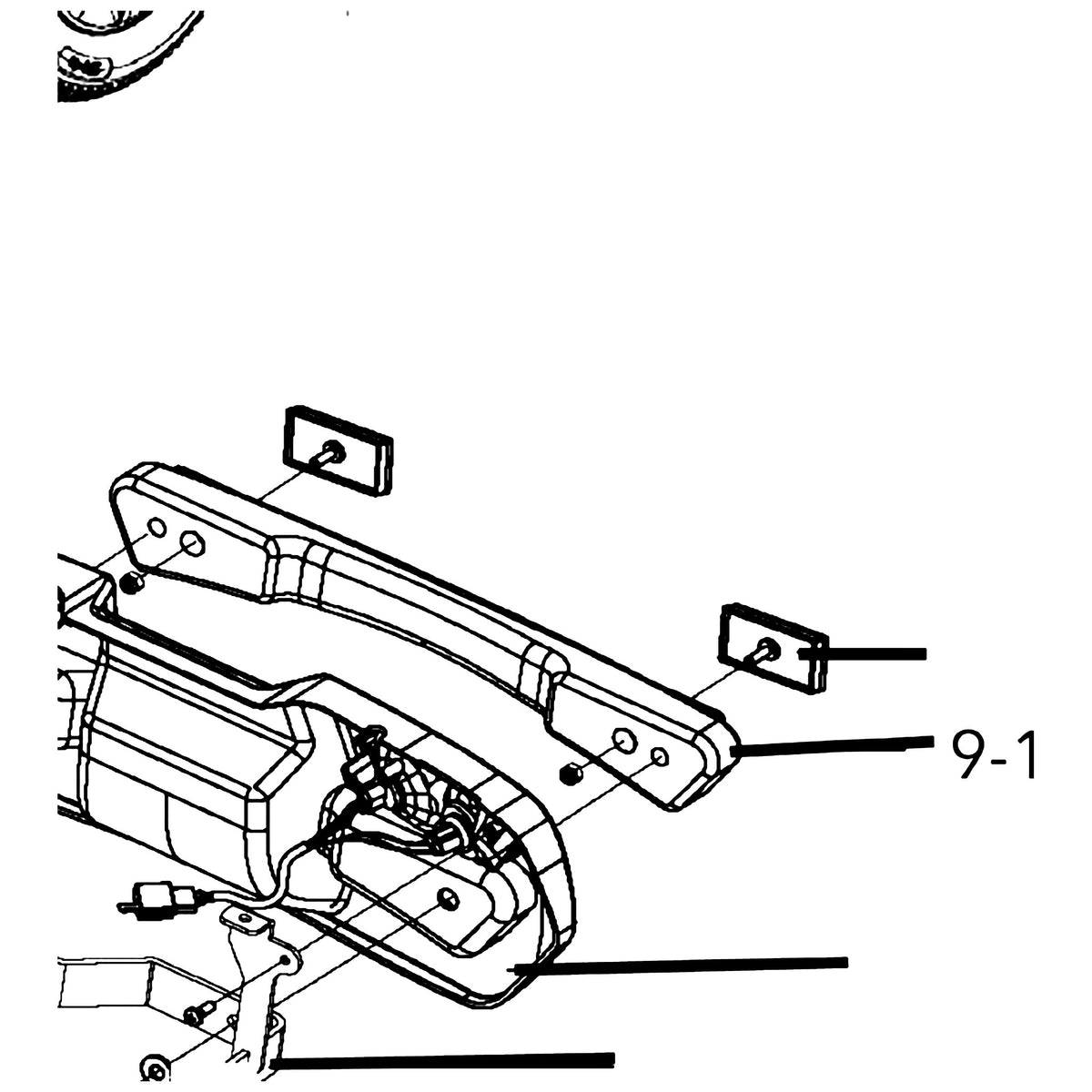 Golden Technologies SE06A501 Bumper, Rear Handle For 240/340/440 parts diagram