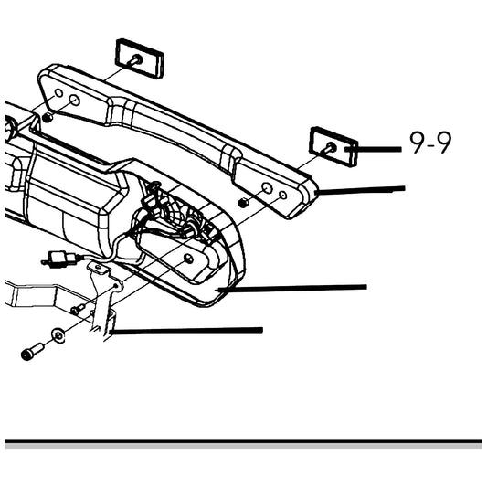 Golden Technologies SE06A506 Reflector, Rear Red For 240/340/440 parts diagram