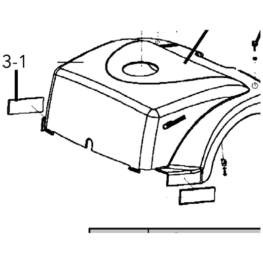 Golden Technologies SE06A507 Reflector, Assembly Side Yellow W/ Adhesive Backing For Companion GC240/340/440 parts diagram