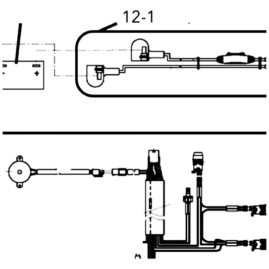 Golden Technologies SE06A612 Cable, Battery For The Circuit Breaker Assembly For GC240, GC340, GC440 (left) Compass GP605 (front) parts diagram