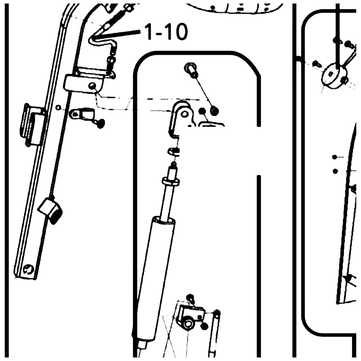 Golden Technologies SE06E207 Cable, Assembly Tiller Adjustment W/ Hardware For GC240/340/440 parts diagram