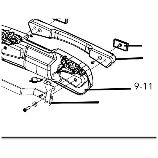 Golden Technologies SE06E502 Tail Light Assembly (pin-style) (includes Both Tail Lights And Plastic) For 240, 340, 440 parts diagram
