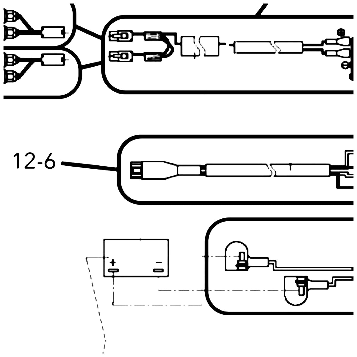Golden Technologies SE06E604 Harness, Motor Rear Intermediate For 240/340/440 parts diagram