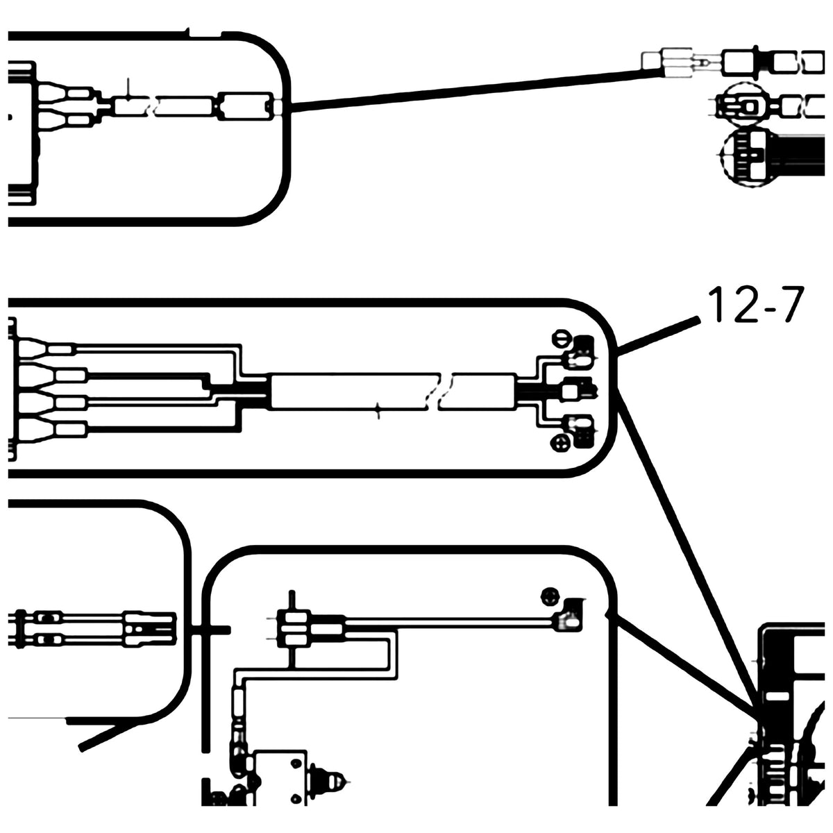 Golden Technologies SE06E606 Harness, Motor Front Intermediate For 240/340/440 parts diagram