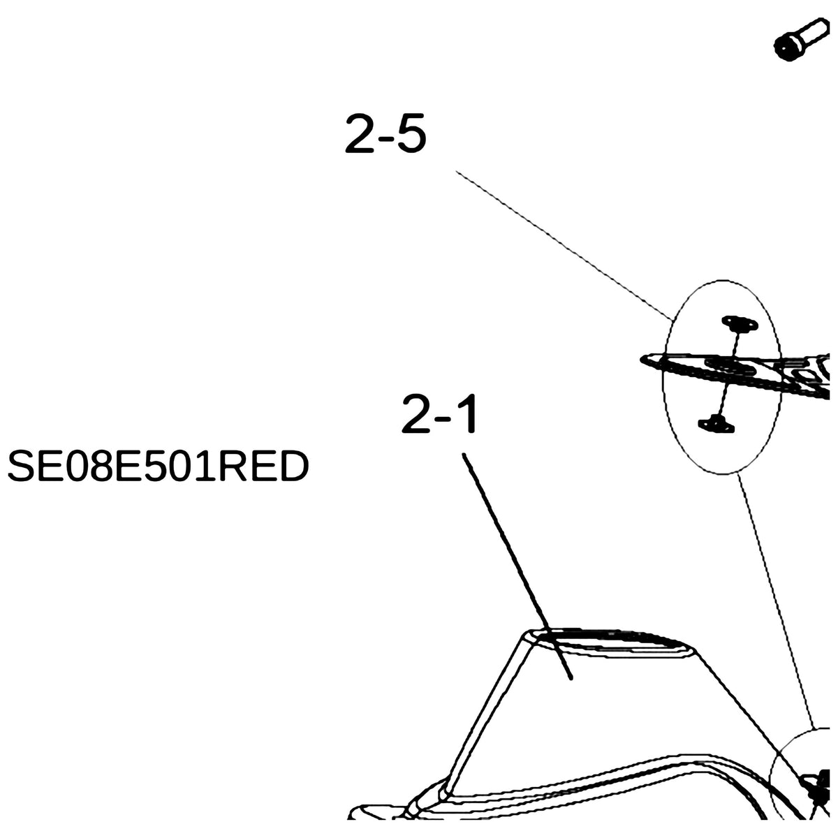 Golden Technologies SE08E501RED Shroud, Front Red For Companion GC440 parts diagram