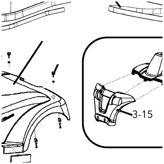 Golden Technologies SE08P502 Bumper, Front For 440 parts diagram