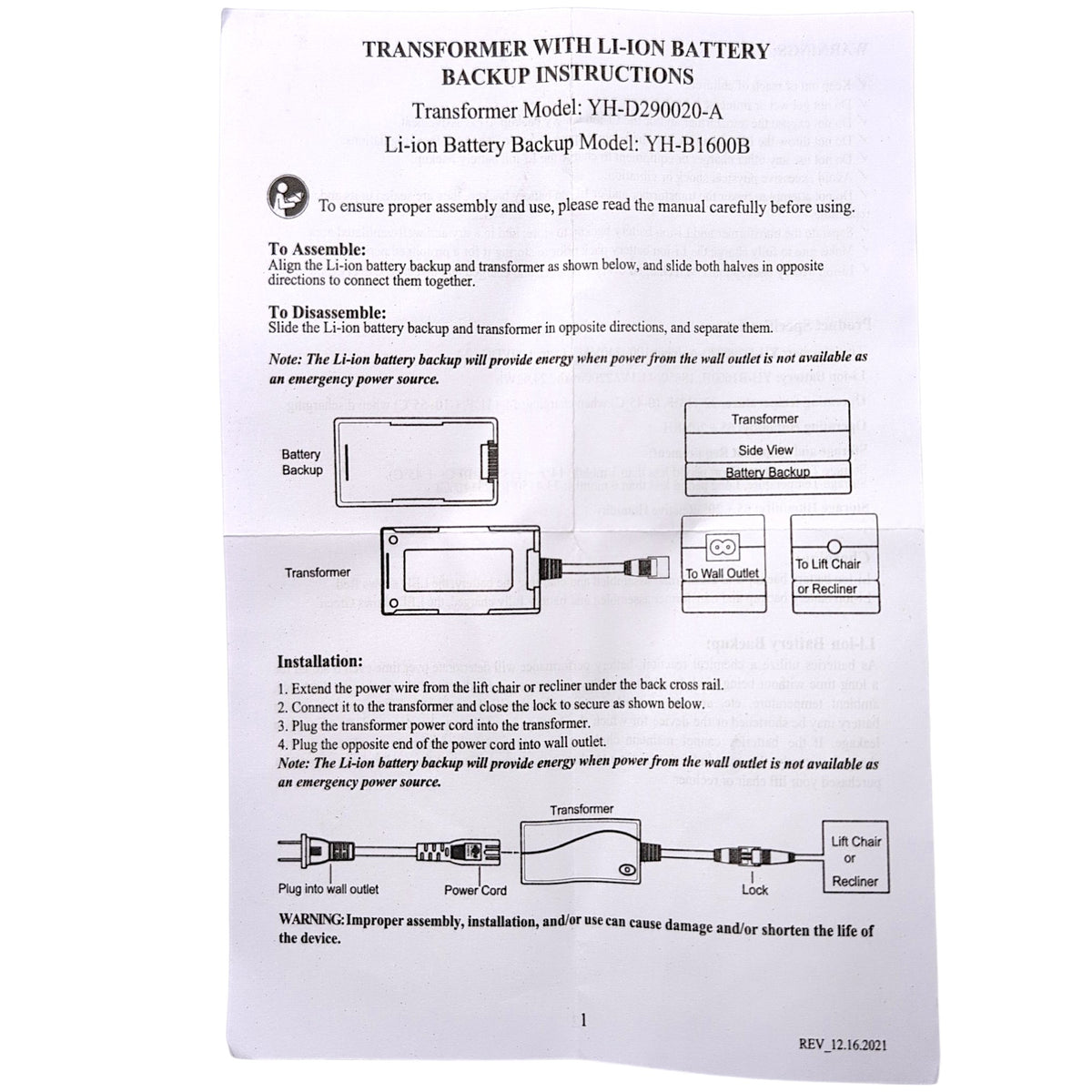 Golden Technologies GMBATT-BULI Lithium Battery & Power Supply