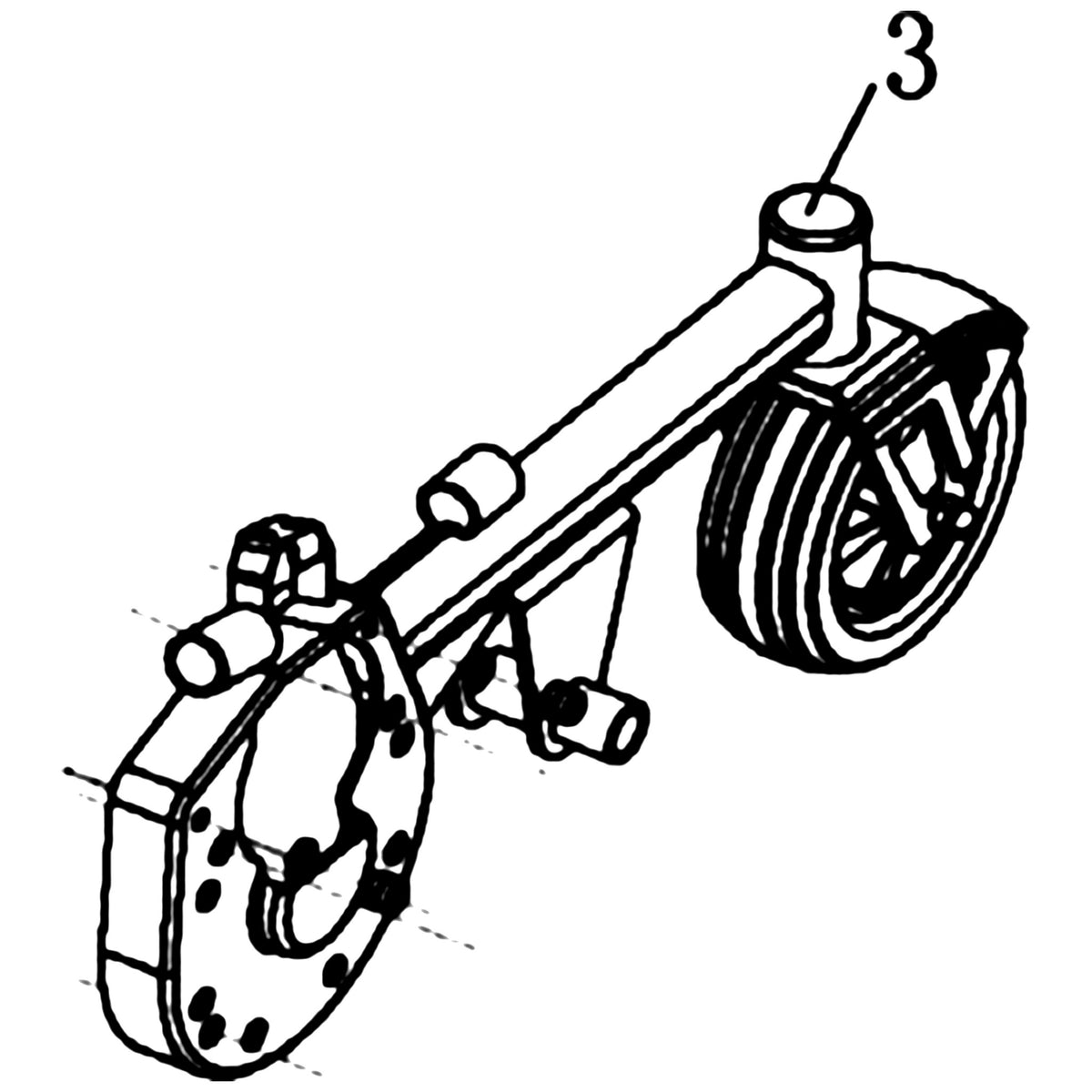 Golden Technologies WE03A104 Arm, Rear Right Caster Arm Only For Compass Sport GP605 parts diagram
