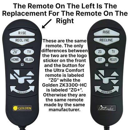 Golden Technologies ZG+ Comfort Zone 3 Remote Hand Control | ZK3300-HC