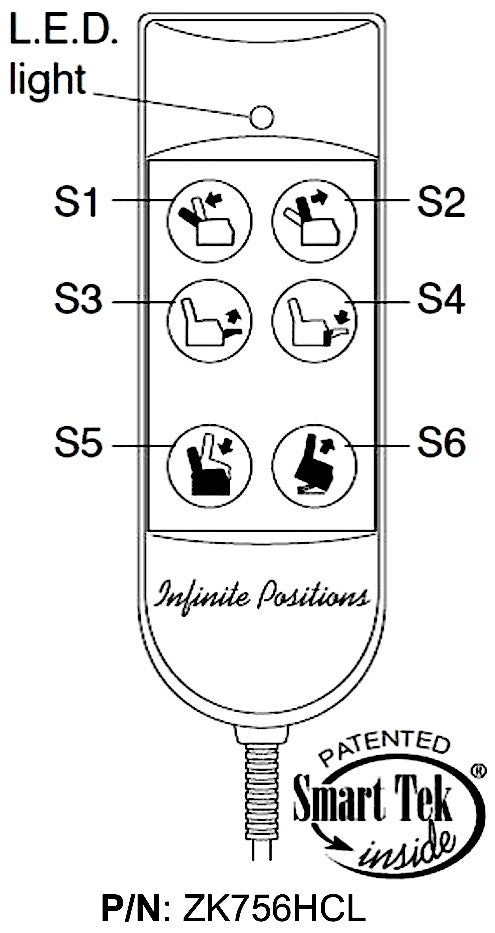 Golden Technologies - Lift Chair Remote - ZK756HCL