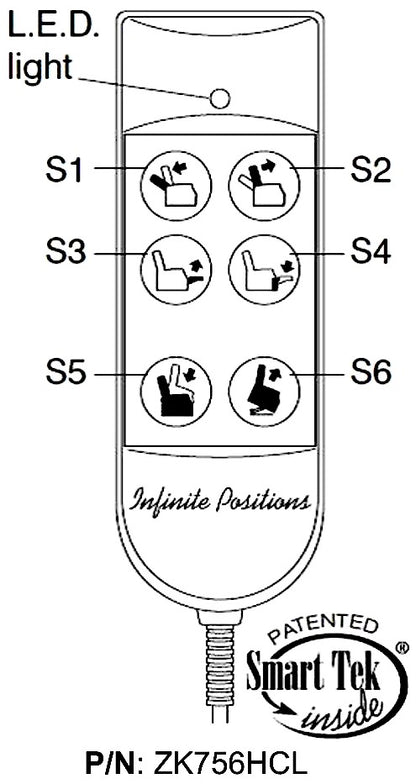 Golden Technologies - Lift Chair Remote - ZK756HCL